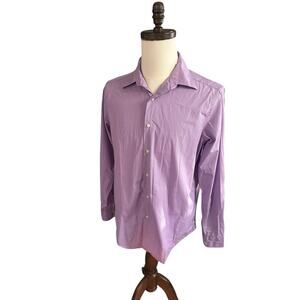 DKNY Purple Slim Fit Men's Dress Shirt Medium 15 1/2 34/35
